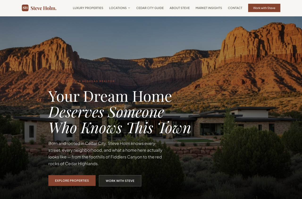 Steve Holm Luxury Real Estate - Smart Website by InfuseAI